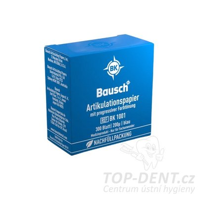 Bausch 200µ artikulační papír BK1001 (modrý), 300 ks
