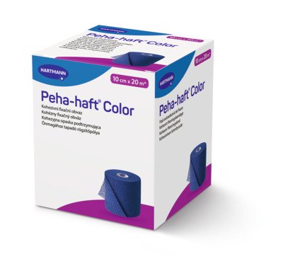 Peha-haft Color elastické fixační obinadlo modré 10 cm × 20 m
