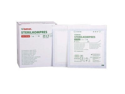 STERIL kompres 10 x 10 cm 17/8, sterilní – 25 x 2 ks
