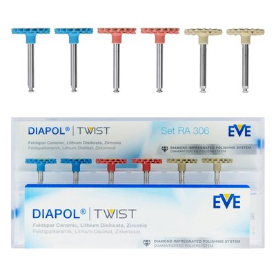 Gumki diamentowe Diapol Twist 6 szt. EVE