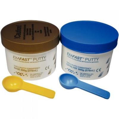 GC Exaflex (Exafast) Putty 1-1 balení (500 g modrá báze + 500 g žlutý katalyzátor)
