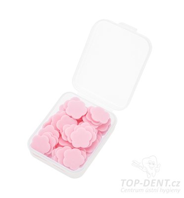 Cestovní mýdlo v pouzdře květiny, 100 ks (růže)