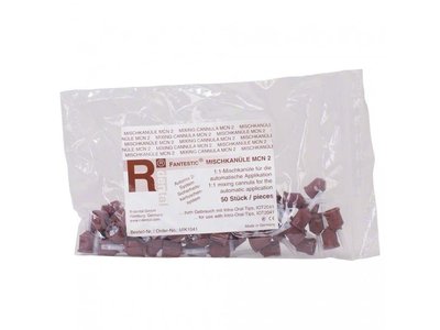 Mísící kanyly, hnědé, rovné, 50ks