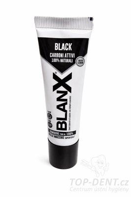 BlanX BLACK bělící zubní pasta s aktivním černým uhlím, 15ml