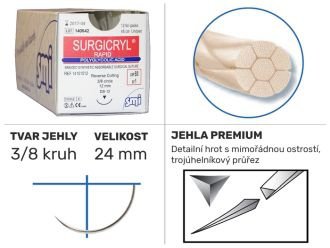Surgicryl Rapid UP3/0 DS24
