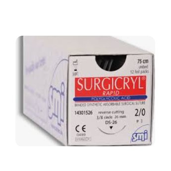 ŠITÍ Surgicryl Rapid PGA, vstřebatelné EP 2 USP 3/0 HR22 1x75cm 12 ks
