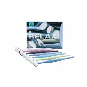 Zubní zrcátka Relax FS RHODIUM průměr 24 mm, velikost 5, lila, 10 ks