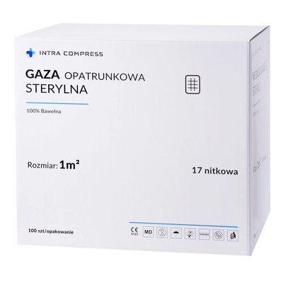Gaza jałowa kopertowa 1 m2 17 nitkowa INTRA-MED