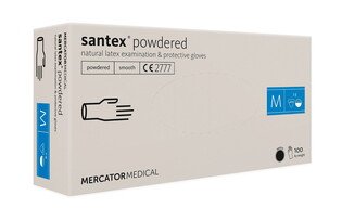 Rękawiczki M lateks pudrowane Mercator Santex 100szt/op Mercator Medical