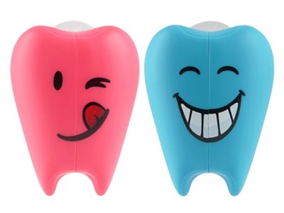 Flipper Zoubky růžový, modrý smile krytky na zubní kartáčky 2 ks