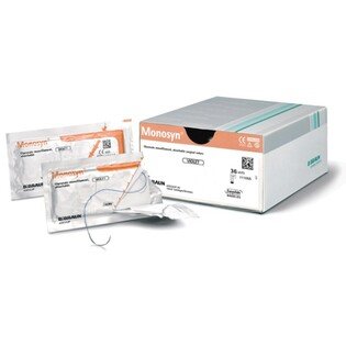 Monosyn 4/0 (1,5) 70cm igła 24mm 3/8koła V (DS24) 36szt/opak. szew wchłanialny fioletowy glikonatowy