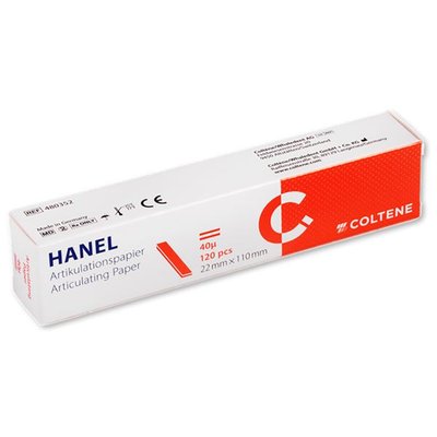 Artikulační papír Hanel pásky, červený, 40µ