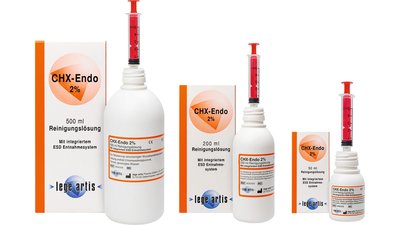 CHX-Endo 2% - Flasche 200 ml Reinigungslösung mit ESD-Entnahmesystem