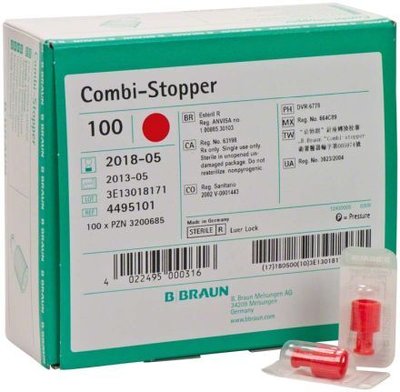 Combi-Stopper - uzávěry, 100ks červené