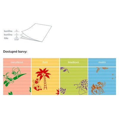 Podložka v boxu IT'S4KIDS 33 x 48 cm, 80 ks - Žlutá