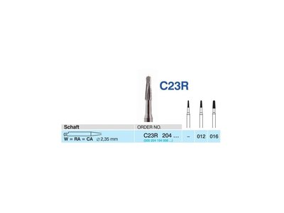 HORICO tvrdokovový vrtáček - kónus zakulacený, C23R204 (W)