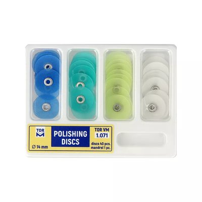 Krążki polerskie asortyment 14mm 40szt.TOR 1,071