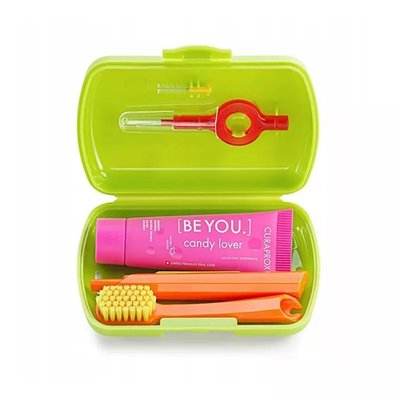 CURAPROX zestaw TRAVEL szczoteczka CS5460 + pasta BE YOU + szczoteczki miedzyzębowe Prime CPS ZIELONY