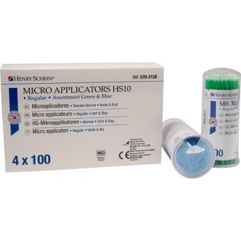 HS-mikroaplikátory HS10 zelené a modré REGULAR délka 10 cm průměr 2 mm 400 ks