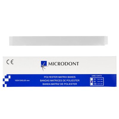 Paski poliestrowe gładkie 50 szt. Microdont - grubość 0,05 mm