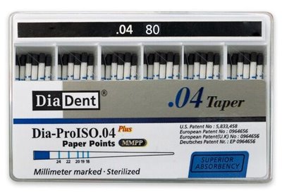 Papírové čepy DiaDent 4% 080