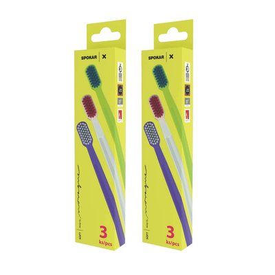 Spokar X 2500 Soft zubní kartáček 2×3 ks