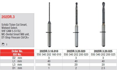 Edenta Lab 202DR.3 - CAD/CAM nástroje, typ SELECT - 1 ks