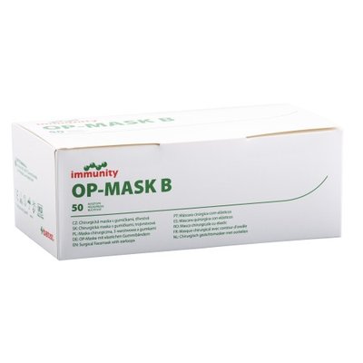 OP – MASK B, chirurgická maska, třívrstvá, nesterilní, 50 ks