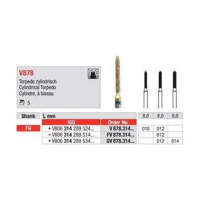 Diamant FG Diacut MLT V878.012 (5ks/bal)