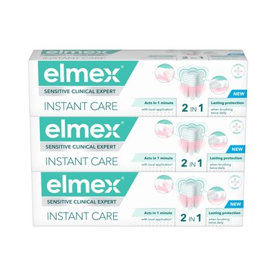 Elmex Sensitive Clinical Expert Instant Care zubní pasta 3×75 ml