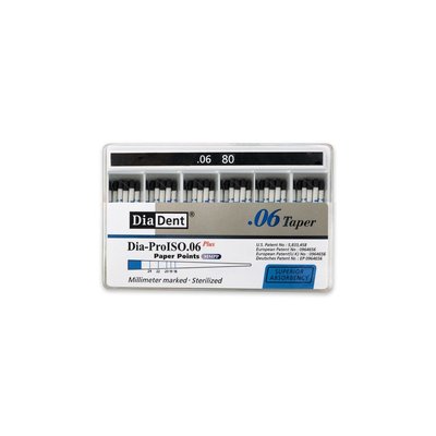 DiaDent Papírové Čepy MMPP 06Taper ISO80 100ks