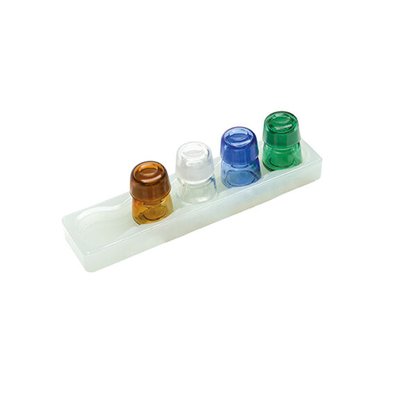 Léková lahvička s víčkem, šedá