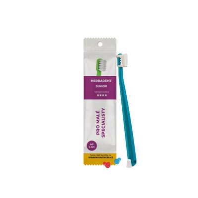 HERBADENT JUNIOR Zubní Kartáček Velmi Jemná Vlákna Sáček Modrá 1ks