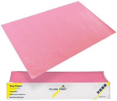 YELLOW POINT Filtrační papír na tácky 28x36,růžový