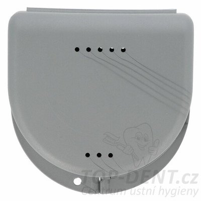 PURE krabička na rovnátka / náhrady (stříbrná), 1ks