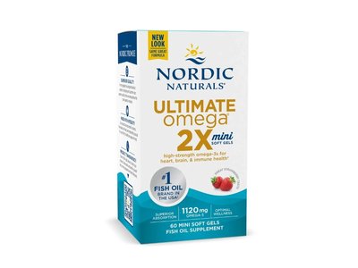 Nordic Naturals - Ultimate Omega 2xmini, 1120 mg jahoda - 60 softgelových kapslí
