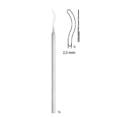 Hladítko pružné; 2,5 mm, 15,5 cm