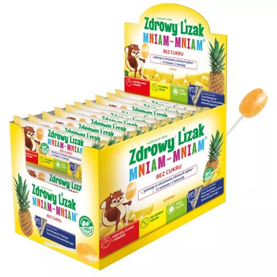 Zdrowy Lizak MNIAM-MNIAM ananas 40szt
