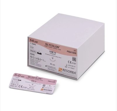 GLYCOLON 5/0 DSM16 3/8 koła 45cm 24szt/op