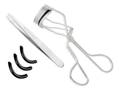Tweezerman Platinum Silver sada - kleštičky na řasy a pinzeta platinum