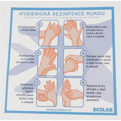 Hygienická dezinfekce rukou-leták