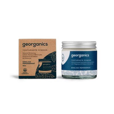 Georganics English Peppermint zubní pudr 60 ml