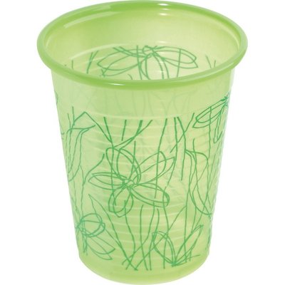 smartdent Kelímky Plastové 180ml Květinově Zelená 50ks