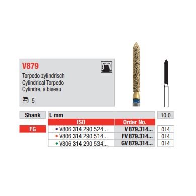 Diamant FG Diacut MLT V879.014 (5ks/bal)