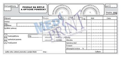 Poukaz na brýle a optické pomůcky – nelep. 80, 100 ks v balení