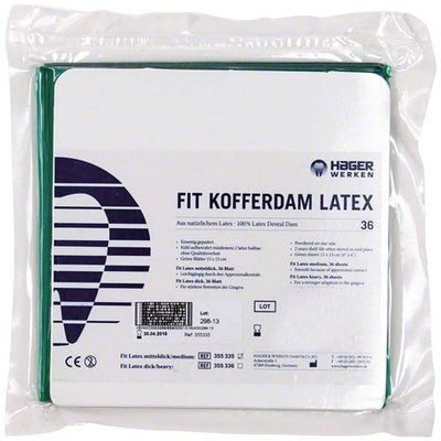 Kofferdam fólie střední (zelené) 36ks