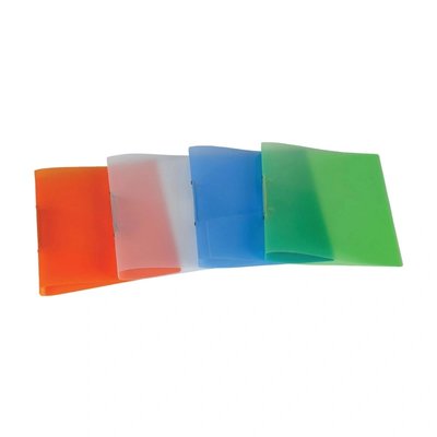 Pořadač 2kroužkový Donau A4, šíře hřbetu 3,4 cm, transparentní mix barev