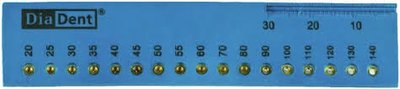 Linijka - kalibrator do gutta-perki .02 Diadent