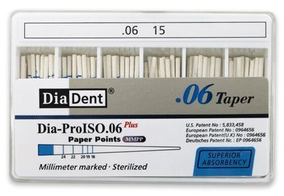 Papírové čepy DiaDent 6%