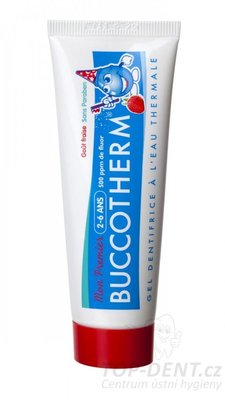 Buccotherm gelová zubní pasta pro děti od 2 do 6 let (jahoda), 50 ml
